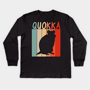 Quokka Design Marsupial Australia Love Fan Kids Long Sleeve T-Shirt